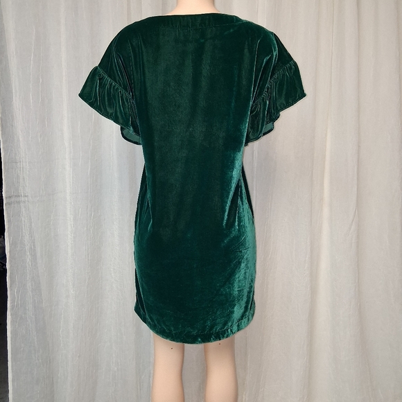 GAP Emerald Velvet Mini Dress Women Size S - Picture 12 of 16
